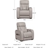 image:imageSignature Design by Ashley Leather Power Recliner Chair Zero GravityLight Gray