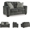 image:imageSignature Design by Ashley Lonoke Small Loveseat 2 Seater Couch GrayGrey