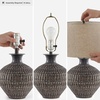 image:imageSignature Design by Ashley Magalie Metal Table Lamp Antiqued SilverAntique Bronze Finish