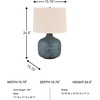 image:imageSignature Design by Ashley Magalie Metal Table Lamp Antiqued SilverBeige  Copper  Blue  Bronze