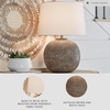 image:imageSignature Design by Ashley Magalie Metal Table Lamp Antiqued SilverDark Brown  White