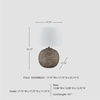 image:imageSignature Design by Ashley Magalie Metal Table Lamp Antiqued SilverDark Brown  White