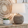 image:imageSignature Design by Ashley Magalie Metal Table Lamp Antiqued SilverDark Brown  White