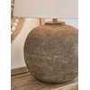 image:imageSignature Design by Ashley Magalie Metal Table Lamp Antiqued SilverDark Brown  White