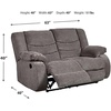 image:imageSignature Design by Ashley Manual Rocker Recliner Chair Gray TulenDark Gray