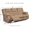 image:imageSignature Design by Ashley Manual Rocker Recliner Chair Gray TulenLight Brown