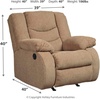 image:imageSignature Design by Ashley Manual Rocker Recliner Chair Gray TulenLight Brown
