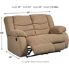 image:imageSignature Design by Ashley Manual Rocker Recliner Chair Gray TulenLight Brown
