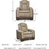 image:imageSignature Design by Ashley NextGen Durapella Power Recliner SandBeige  Dark Brown