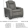 image:imageSignature Design by Ashley NextGen Durapella Power Recliner SandGrey