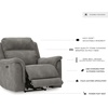 image:imageSignature Design by Ashley Power Reclining Sofa Living Room Couch SandGrey
