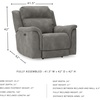 image:imageSignature Design by Ashley Power Reclining Sofa Living Room Couch SandGrey