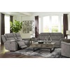 image:imageSignature Design by Ashley Power Reclining Sofa Living Room Couch SandSlate Gray