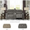 image:imageSignature Design by Ashley Power Reclining Sofa Living Room Couch SandSlate Gray