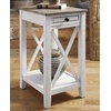 image:imageSignature Design by Ashley Realyn Chairside End Table with StorageGray  White