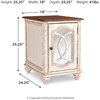 image:imageSignature Design by Ashley Realyn Chairside End Table with StorageWhite  Dark Brown