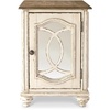 image:imageSignature Design by Ashley Realyn Chairside End Table with StorageWhite  Dark Brown
