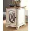 image:imageSignature Design by Ashley Realyn Chairside End Table with StorageWhite  Dark Brown