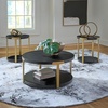 image:imageSignature Design by Ashley Round Coffee Table and End Table Set of 3Black