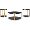 image:imageSignature Design by Ashley Round Coffee Table and End Table Set of 3Black