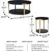 image:imageSignature Design by Ashley Round Coffee Table and End Table Set of 3Black