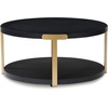 image:imageSignature Design by Ashley Round Coffee Table and End Table Set of 3Black