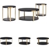 image:imageSignature Design by Ashley Round Coffee Table and End Table Set of 3Black