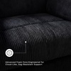 image:imageSignature Design by Ashley SimpleJoy Corduroy Sofa 3 Seater Black CouchBlack