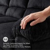 image:imageSignature Design by Ashley SimpleJoy Corduroy Sofa 3 Seater Black CouchBlack