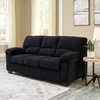 image:imageSignature Design by Ashley SimpleJoy Corduroy Sofa 3 Seater Black CouchBlack