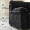 image:imageSignature Design by Ashley SimpleJoy Corduroy Sofa 3 Seater Black CouchBlack