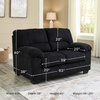 image:imageSignature Design by Ashley SimpleJoy Corduroy Sofa 3 Seater Black CouchBlack