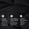 image:imageSignature Design by Ashley SimpleJoy Corduroy Sofa 3 Seater Black CouchBlack