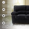 image:imageSignature Design by Ashley SimpleJoy Corduroy Sofa 3 Seater Black CouchBlack