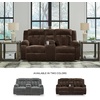 image:imageSignature Design by Ashley SimpleJoy Corduroy Sofa 3 Seater Black CouchDark Chocolate