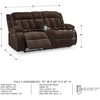 image:imageSignature Design by Ashley SimpleJoy Corduroy Sofa 3 Seater Black CouchDark Chocolate
