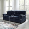 image:imageSignature Design by Ashley SimpleJoy Corduroy Sofa 3 Seater Black CouchNavy