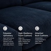 image:imageSignature Design by Ashley SimpleJoy Corduroy Sofa 3 Seater Black CouchNavy