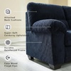 image:imageSignature Design by Ashley SimpleJoy Corduroy Sofa 3 Seater Black CouchNavy