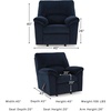 image:imageSignature Design by Ashley SimpleJoy Corduroy Sofa 3 Seater Black CouchNavy