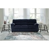 image:imageSignature Design by Ashley SimpleJoy Corduroy Sofa 3 Seater Black CouchNavy