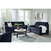 image:imageSignature Design by Ashley SimpleJoy Corduroy Sofa 3 Seater Black CouchNavy