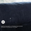 image:imageSignature Design by Ashley SimpleJoy Corduroy Sofa 3 Seater Black CouchNavy
