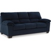 image:imageSignature Design by Ashley SimpleJoy Corduroy Sofa 3 Seater Black CouchNavy