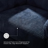 image:imageSignature Design by Ashley SimpleJoy Corduroy Sofa 3 Seater Black CouchNavy