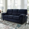 image:imageSignature Design by Ashley SimpleJoy Corduroy Sofa 3 Seater Black CouchNavy