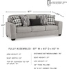 image:imageSignature Design by Ashley Sofa 97 in Gray Chenille No Assembly Required