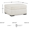 image:imageSignature Design by Ashley Soletren Oversized Ottoman StoneIvory