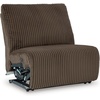 image:imageSignature Design by Ashley Top Tier Rocker Recliner Chair Oversized Wide Seat Cozy Corduroy Velvet Polyester Upholstery Manual Pull Tab Lounge Chair for Living Room No Assembly Required ChocolateChocolate Brown