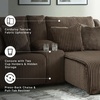 image:imageSignature Design by Ashley Top Tier Rocker Recliner Chair Oversized Wide Seat Cozy Corduroy Velvet Polyester Upholstery Manual Pull Tab Lounge Chair for Living Room No Assembly Required ChocolateDark Brown